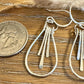 Paddle sterling silver teardrop style earrings