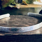 Angel wing stamped sterling silver hammered cuff bracelet