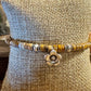 Jasper bracelet / sterling silver beaded gemstone bracelet