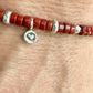 Red Jasper Sterling Silver Bracelet - Beaded Gemstone Jewelry