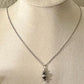 Navajo Pearls Pendant Necklace, Oxidized Sterling Silver Necklace, Cable Chain Pendant, Authentic Navajo Pearls, Navajo Pearl Necklace