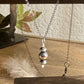 Navajo Pearls Pendant Necklace, Oxidized Sterling Silver Necklace, Cable Chain Pendant, Authentic Navajo Pearls, Navajo Pearl Necklace