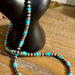 Navajo Pearl and Kingman Turquoise Necklace, Genuine Turquoise Beaded Necklace, Gemstone Necklace, Choker Necklace, Authentic Navajo Pearls