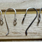Side hook 20g sterling silver ear wires / handmade ear wires / shiny or oxidized polished