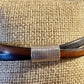 Leather bracelet with magnet closure, dark brown and black leather crossover / genuine leather bracelet