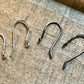 Heavy 18 gauge side hook sterling silver ear wires / sterling silver ear wires / handmade ear wires / shiny or oxidized polished