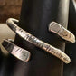 Bypass textured double coil ring / thumb ring / index finger ring / bypass ring / coil ring