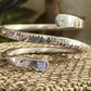 Bypass textured double coil ring / thumb ring / index finger ring / bypass ring / coil ring