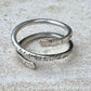 Bypass textured double coil ring / thumb ring / index finger ring / bypass ring / coil ring
