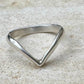 Chevron Ring, Wishbone Ring, Half Round Smooth Ring, Unique Ring for Her, Minimalist Jewelry, Stacking Ring, Thoughtful Gift