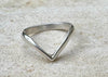 Chevron Ring, Wishbone Ring, Half Round Smooth Ring, Unique Ring for Her, Minimalist Jewelry, Stacking Ring, Thoughtful Gift