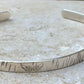 Angel wing stamped sterling silver hammered cuff bracelet