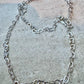 Sterling Silver Heart Chain Necklace / charm necklace