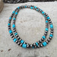 Navajo Pearl and Kingman Turquoise Necklace, Genuine Turquoise Beaded Necklace, Gemstone Necklace, Choker Necklace, Authentic Navajo Pearls