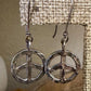 Peace Symbol Sterling Silver Dangle Earrings, Drop Earrings, Bohemian Style Jewelry, Silver Peace Earrings, Gift