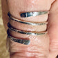 Bypass textured triple coil ring thin wire / thumb ring / coil ring / 16g bypass ring