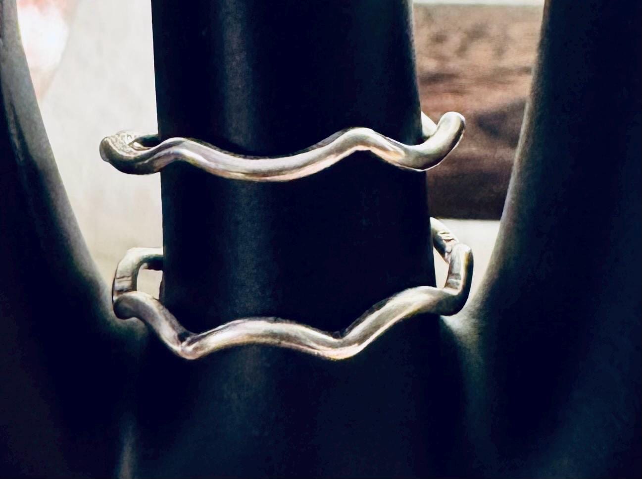 Wave sterling silver rings / wave ring / stacking rings