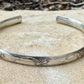 Flower and vine sterling silver cuff bracelet