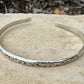 Hammered and textured sterling silver cuff bracelet
