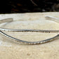 Split center sterling silver hammered cuff bracelet