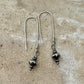 Navajo pearl drop dangle sterling silver earrings / navajo pearl earrings