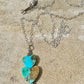 Turquoise Heart Pendant, Kingman Turquoise Necklace, Gemstone Jewelry, Boho Style, Southwestern Style, Gift for Her, Unique Pendant