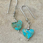 Kingman turquoise heart shaped gemstone earrings / natural gemstone earrings / turquoise earrings