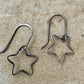 Sterling silver star charm dangle earrings