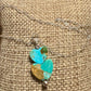 Turquoise Heart Pendant, Kingman Turquoise Necklace, Gemstone Jewelry, Boho Style, Southwestern Style, Gift for Her, Unique Pendant