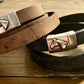 Genuine leather wrap bracelet with horse clasp magnet closure