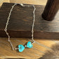 Turquoise heart and Navajo pearl ankle bracelet / ankle bracelet