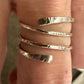 Bypass textured triple coil ring thin wire / thumb ring / coil ring / 16g bypass ring