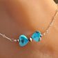 Turquoise heart and Navajo pearl ankle bracelet / ankle bracelet