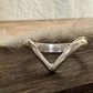 Chevron Ring, Wishbone Ring, Half Round Smooth Ring, Unique Ring for Her, Minimalist Jewelry, Stacking Ring, Thoughtful Gift