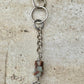 Keychain with impression jasper and sterling silver heart charm