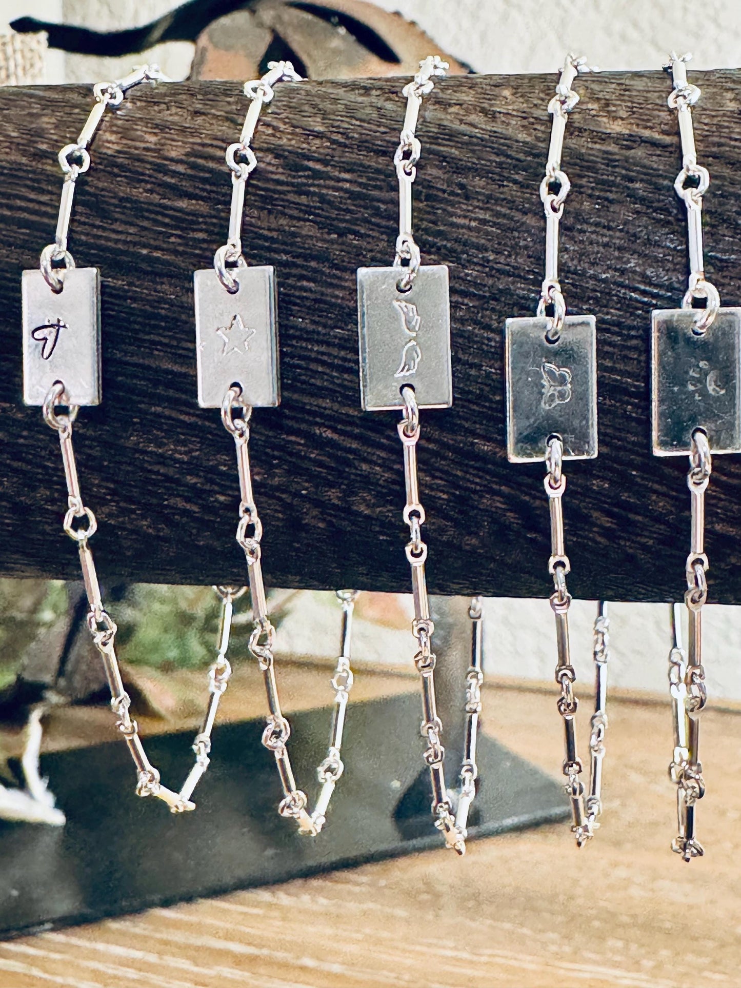 Sterling Silver Ankle Bracelet, Personalized Ankle Bracelet, Connector Anklet, Custom Jewelry, Gift for Her