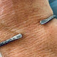 Hammered sterling silver cuff bracelet