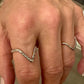 Chevron ring / wishbone round 12g smooth band ring