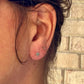 Turquoise star tiny sterling silver post earrings