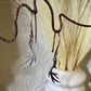 Deer antler oxidized sterling silver earrings