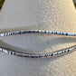 Split center sterling silver hammered cuff bracelet