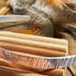 Angel wing stamped sterling silver hammered cuff bracelet