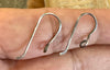 Heavy 18 gauge side hook sterling silver ear wires / sterling silver ear wires / handmade ear wires / shiny or oxidized polished
