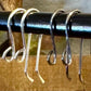 Legacy French 20g front hook sterling silver ear wires / handmade ear wires / shiny or oxidized polished