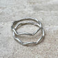 Wave sterling silver rings / wave ring / stacking rings