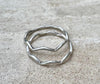 Wave sterling silver rings / wave ring / stacking rings