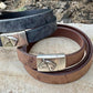 Genuine leather wrap bracelet with horse clasp magnet closure