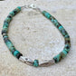 Sterling Silver and African Turquoise Bracelet, Gemstone Beaded Bracelet, Handmade Jewelry, Gift Idea