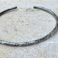 Hammered sterling silver cuff bracelet