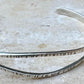 Split center sterling silver hammered cuff bracelet